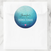 青かわいらしマンダラ抽象芸術石鹸 ラウンドシール (バッグ)