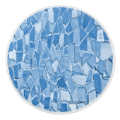 青かわいらしモザイクのドアまたは引き出しノブ セラミックノブ (正面)