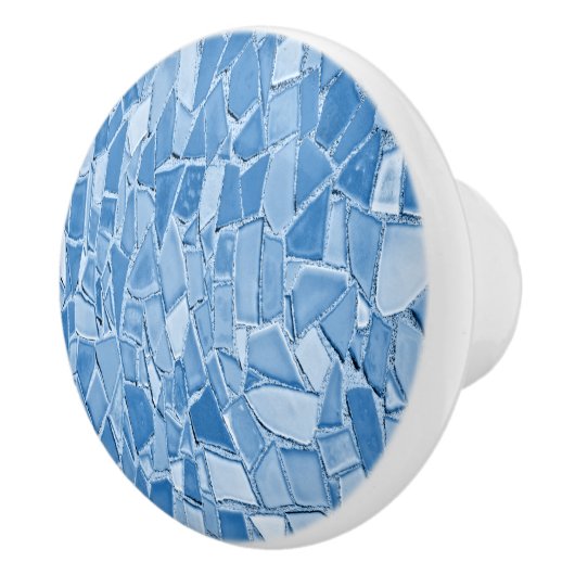 青かわいらしモザイクのドアまたは引き出しノブ セラミックノブ (右)