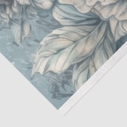 青かわいらしヴィンテージインスパイアフローラ分離 薄葉紙 (詳細)