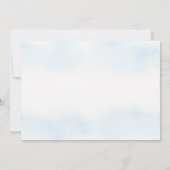 青かわいらし冬松林結婚式招待状 招待状 (裏面)