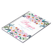 青かわいらし名フローラ祈りの言葉仕訳帳 ノートブック (左側)