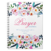 青かわいらし名フローラ祈りの言葉仕訳帳 ノートブック (正面)