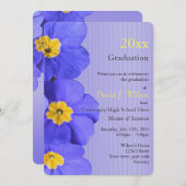 青かわいらし園エレガント花卒業式 招待状 (正面/裏面)