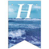 青かわいらし大西洋海波空誕生日 バンティングフラッグ (第1の旗)