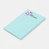 青かわいらし愛犬家ポープリント追加文字カスタム ポストイット (アングル)