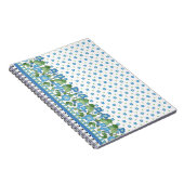 青かわいらし朝グローリー縁どスパイラルノート ノートブック (右側)