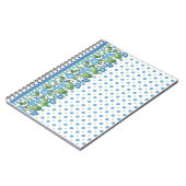 青かわいらし朝グローリー縁どスパイラルノート ノートブック (左側)