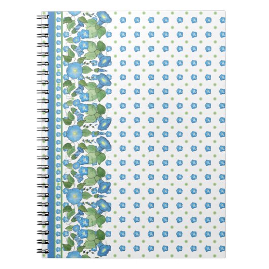 青かわいらし朝グローリー縁どスパイラルノート ノートブック (正面)