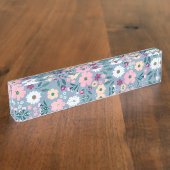 青かわいらし桃花植物園 デスクネームプレート (側面)