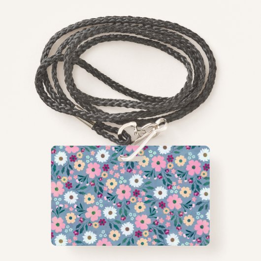 青かわいらし桃花植物園 バッジ (正面ランヤード)