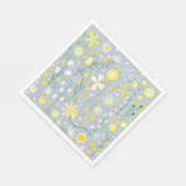 青かわいらし植物野草フローラ スタンダードランチョンナプキン (角)