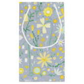 青かわいらし植物野草フローラ スモールペーパーバッグ (裏面)