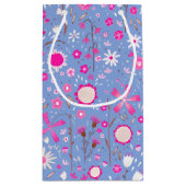 青かわいらし植物野草フローラ スモールペーパーバッグ (裏面)