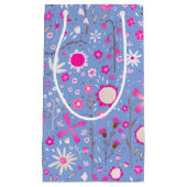 青かわいらし植物野草フローラ スモールペーパーバッグ (正面)