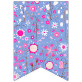 青かわいらし植物野草フローラ バンティングフラッグ (第1の旗)