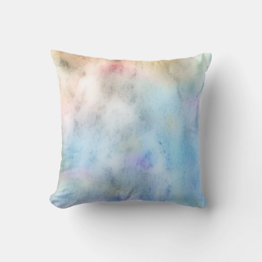 青かわいらし水彩ピローデザインホームデコール クッション (正面)