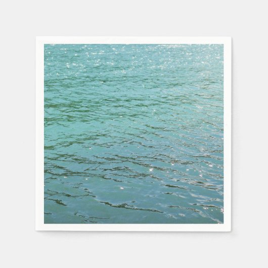 青かわいらし水紙ナプキン スタンダードカクテルナプキン (正面)