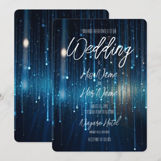 青かわいらし流星群 招待状 (正面/裏面)