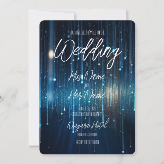 青かわいらし流星群 招待状 (正面)