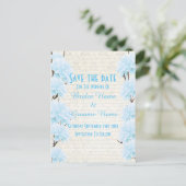 青かわいらし淡い色ののフローラは日付を保存 案内ポストカード (スタンド正面)