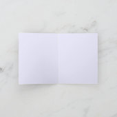 青かわいらし湖折り畳みグリーティングカード カード (内部)