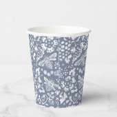 青かわいらし白ビーフローラガーデンパターン 紙コップ (右)