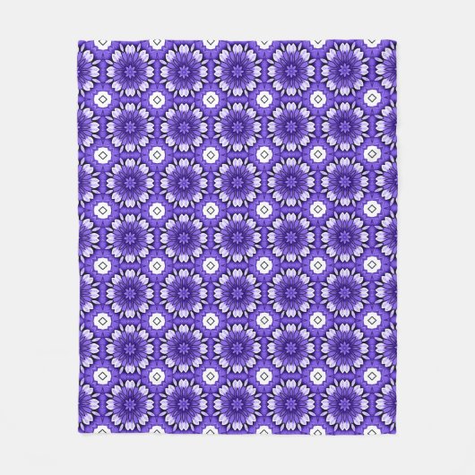 青かわいらし白ヴィンテージ地中海のスタイル フリースブランケット (正面)