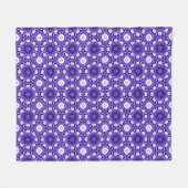 青かわいらし白ヴィンテージ地中海のスタイル フリースブランケット (正面(横))