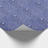 青かわいらし白抽象芸術水滴 ラッピングペーパー (角)