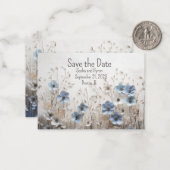 青かわいらし白3Dフラワーガーデン結婚ズ ノートカード (正面/裏面インサイチュ)