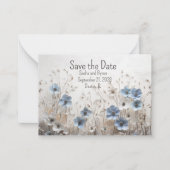 青かわいらし白3Dフラワーガーデン結婚ズ ノートカード (正面)