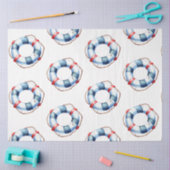 青かわいらし系航海のデザイン5 薄葉紙 (クラフト)