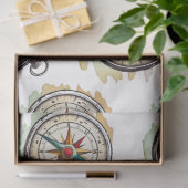 青かわいらし系航海のデザイン7 薄葉紙 (ギフト)