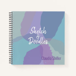 青かわいらし紫のスケッチ ノートブック