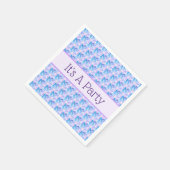 青かわいらし紫の花 スタンダードカクテルナプキン (角)