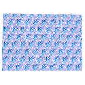 青かわいらし紫の花 ラージペーパーバッグ (裏面)