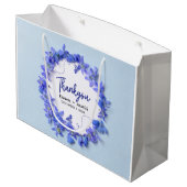 青かわいらし紫陽花ス結婚クリプト ラージペーパーバッグ (裏面アングル)
