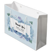 青かわいらし紫陽花ス結婚クリプト ラージペーパーバッグ (正面アングル)