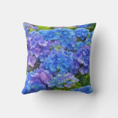 青かわいらし紫陽花フローラアート クッション (裏面)