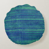 青かわいらし緑の動揺して水彩模様 ラウンドクッション (裏面)