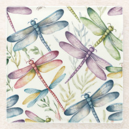 青かわいらし緑の黄色のヴィンテージ ガラスコースター