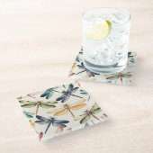 青かわいらし緑の黄色のヴィンテージ ガラスコースター (アングル)