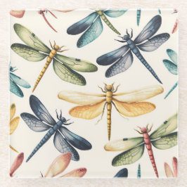 青かわいらし緑の黄色のヴィンテージ ガラスコースター