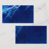 青かわいらし自然アート名刺テンプレート 名刺 (正面/裏面)