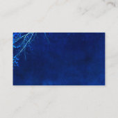 青かわいらし自然アート名刺テンプレート 名刺 (裏面)