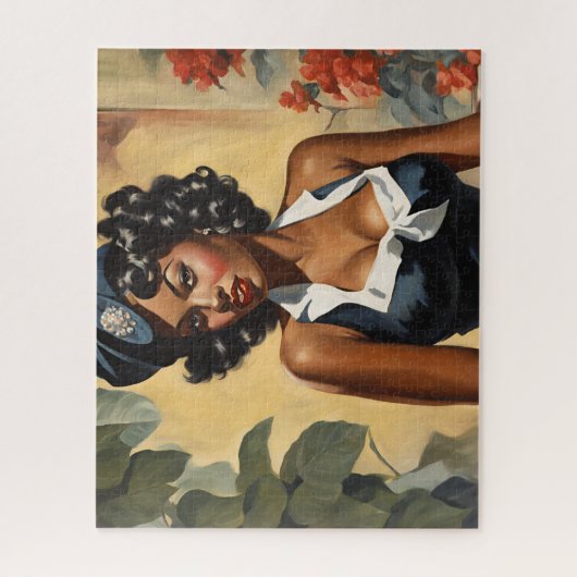 青かわいらし色で ジグソーパズル (縦)