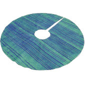 青かわいらし色と緑の動揺してストライプ ブラッシュドポリエステルツリースカート (アングル)