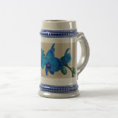 青かわいらし色 ビールジョッキ (正面右)