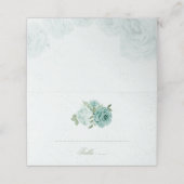 青かわいらし花グ葉ロン植物場c プレイスカード (外部開封)